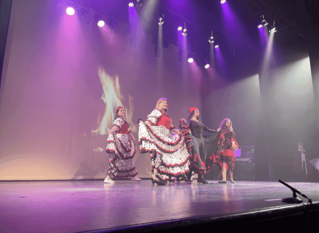 TISA students performing on stage